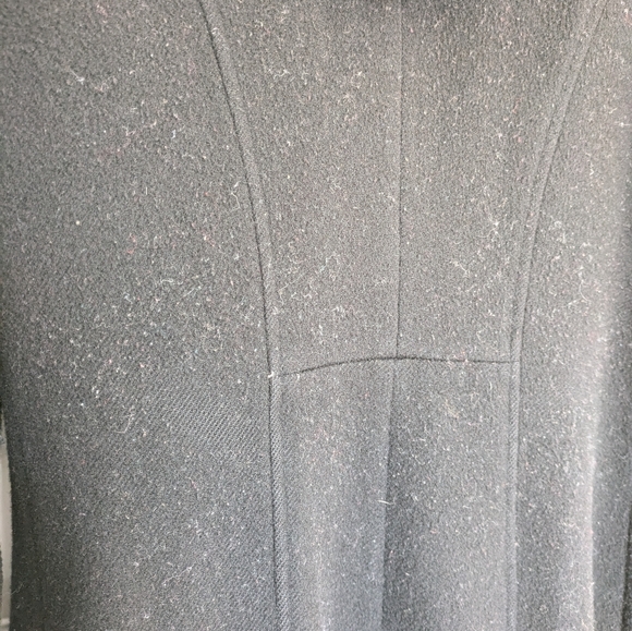 Albert Nipon Studio wool coat with velvet lined hood black size 4 - Picture 5 of 6